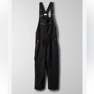 Aritzia Wilfred Free black lyocell Valleta overalls small